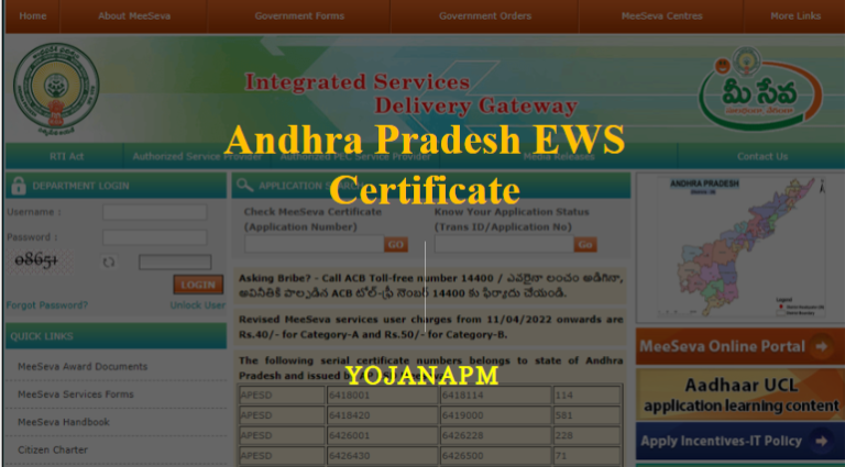 Andhra Pradesh EWS Certificate